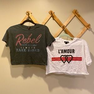 Forever 21 Graphic Crop Top Bundle